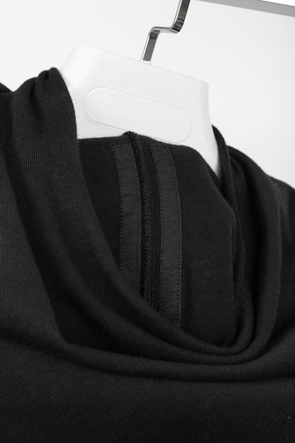 Rick Owens DRKSHDW AW/14 Black Cotton Long-Sleeve Midi Dress