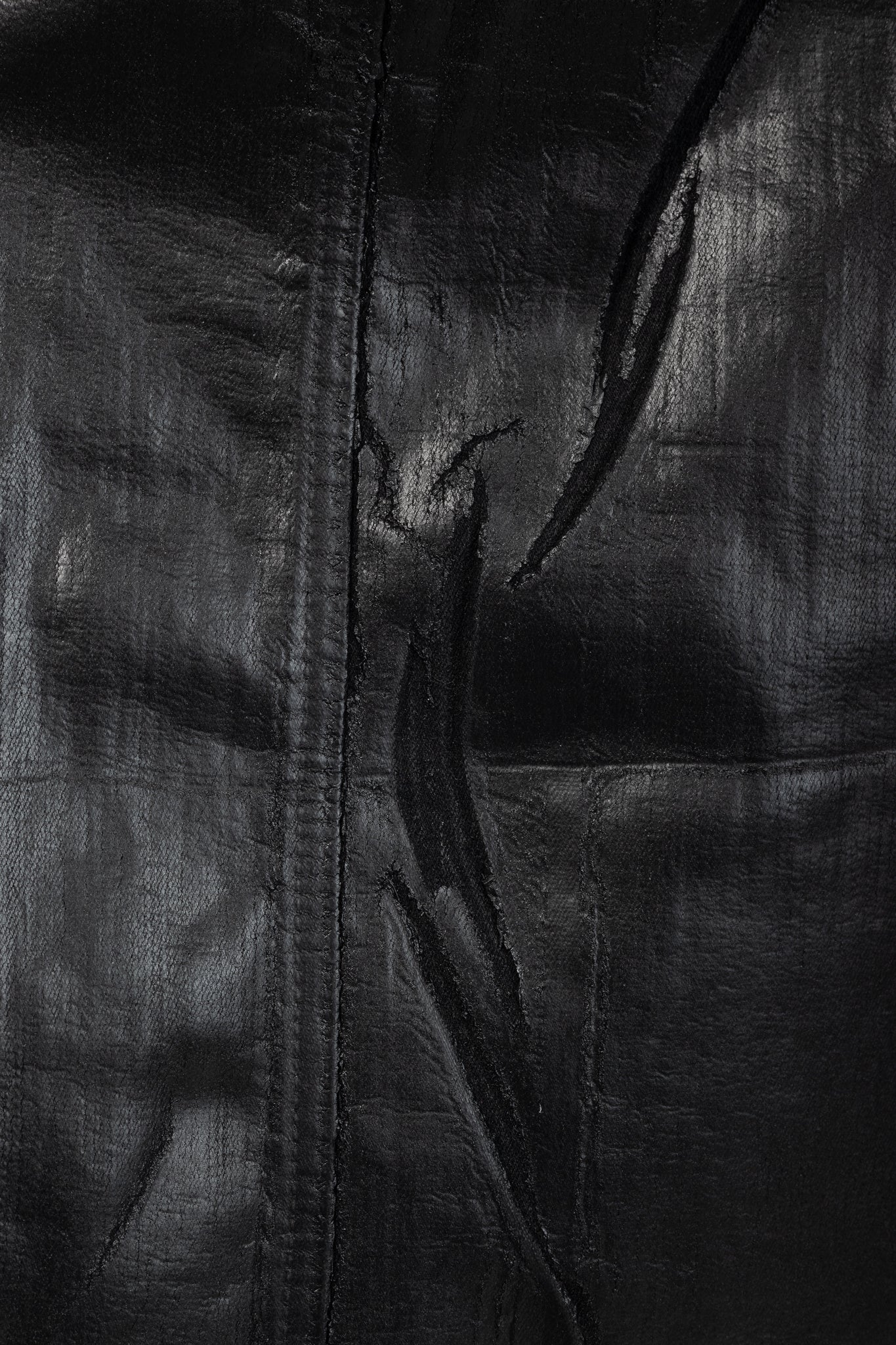 Rick Owens "Luxor" FW/23 Black Coated Strapless Bustier Mini Dress