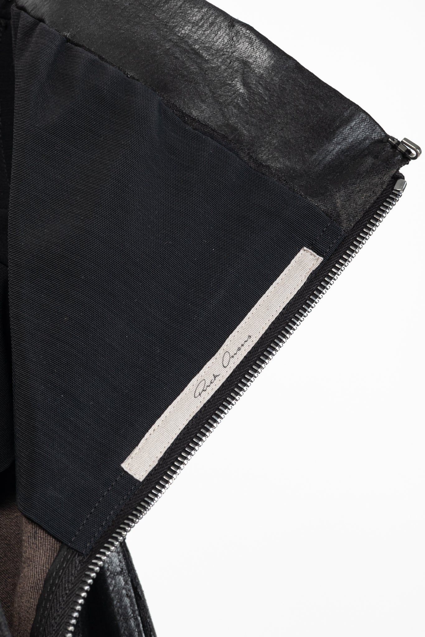 Rick Owens "Luxor" FW/23 Black Coated Strapless Bustier Mini Dress