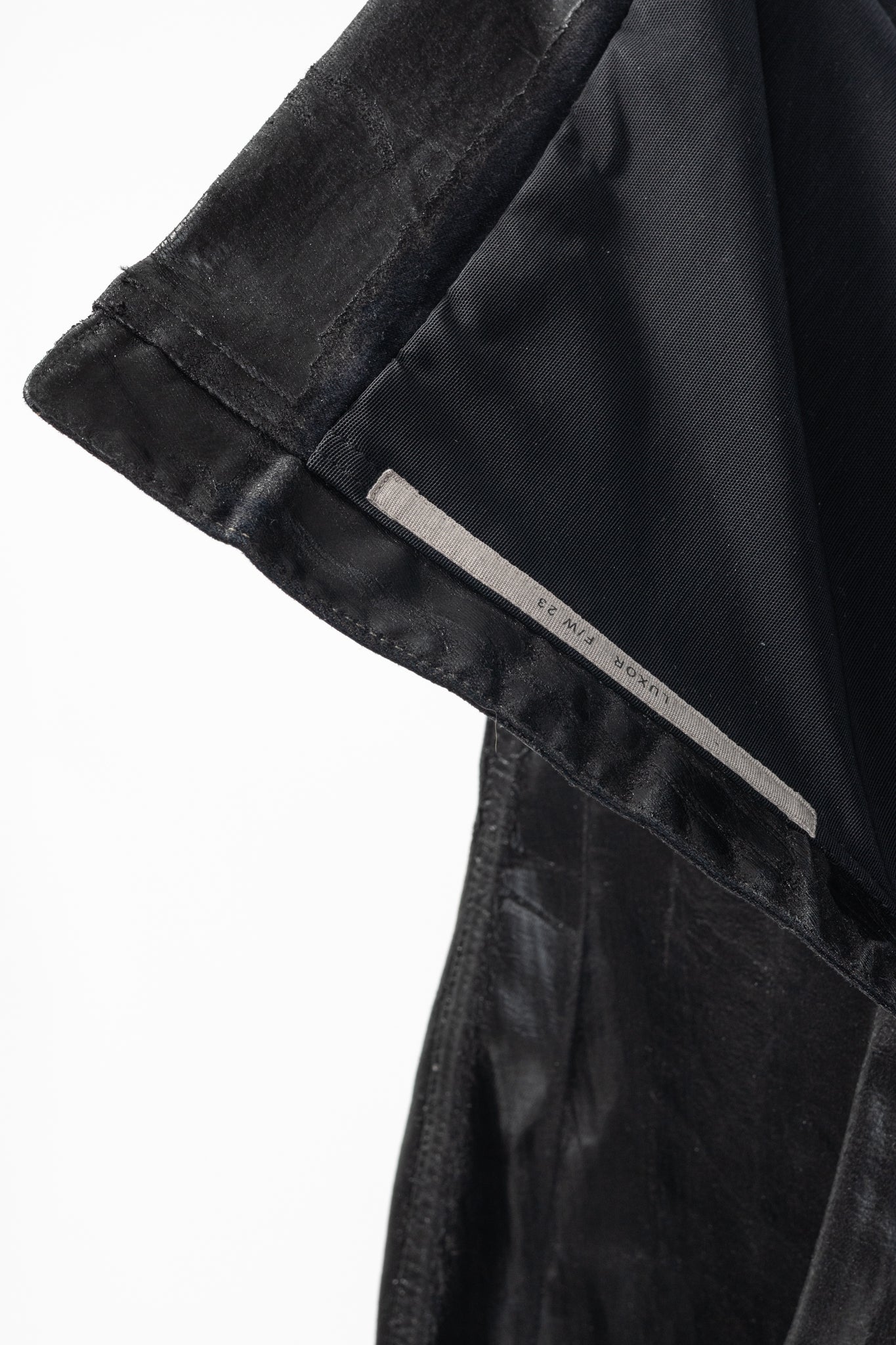 Rick Owens "Luxor" FW/23 Black Coated Strapless Bustier Mini Dress