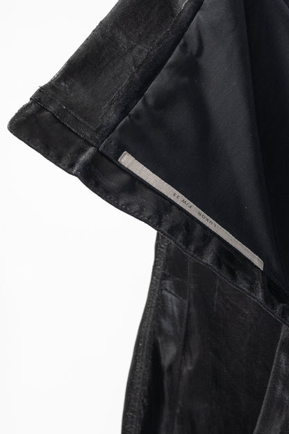 Rick Owens "Luxor" FW/23 Black Coated Strapless Bustier Mini Dress