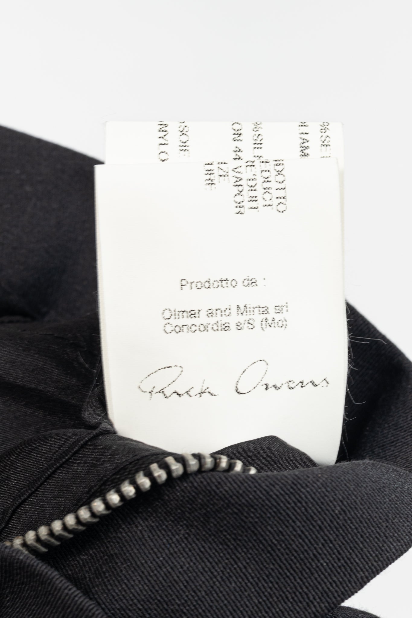 Rick Owens SS/11 Runway Black Coated Cotton & Silk Hi-Lo Zip Vest