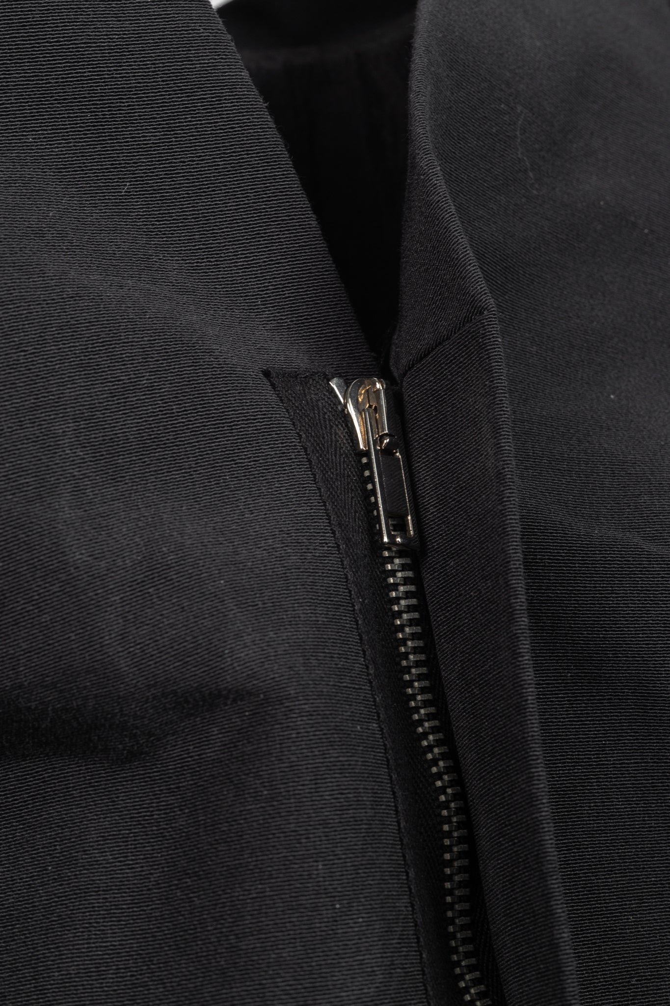 Rick Owens SS/11 Runway Black Coated Cotton & Silk Hi-Lo Zip Vest