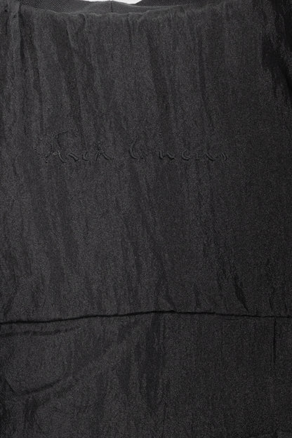 Rick Owens SS/11 Runway Black Coated Cotton & Silk Hi-Lo Zip Vest