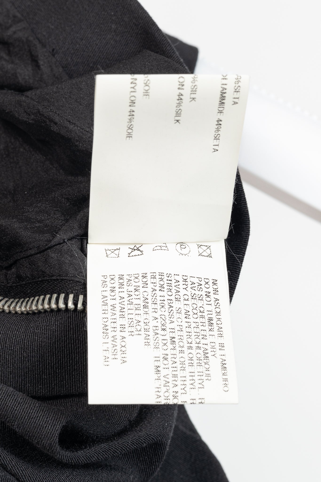 Rick Owens SS/11 Runway Black Coated Cotton & Silk Hi-Lo Zip Vest