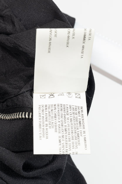 Rick Owens SS/11 Runway Black Coated Cotton & Silk Hi-Lo Zip Vest