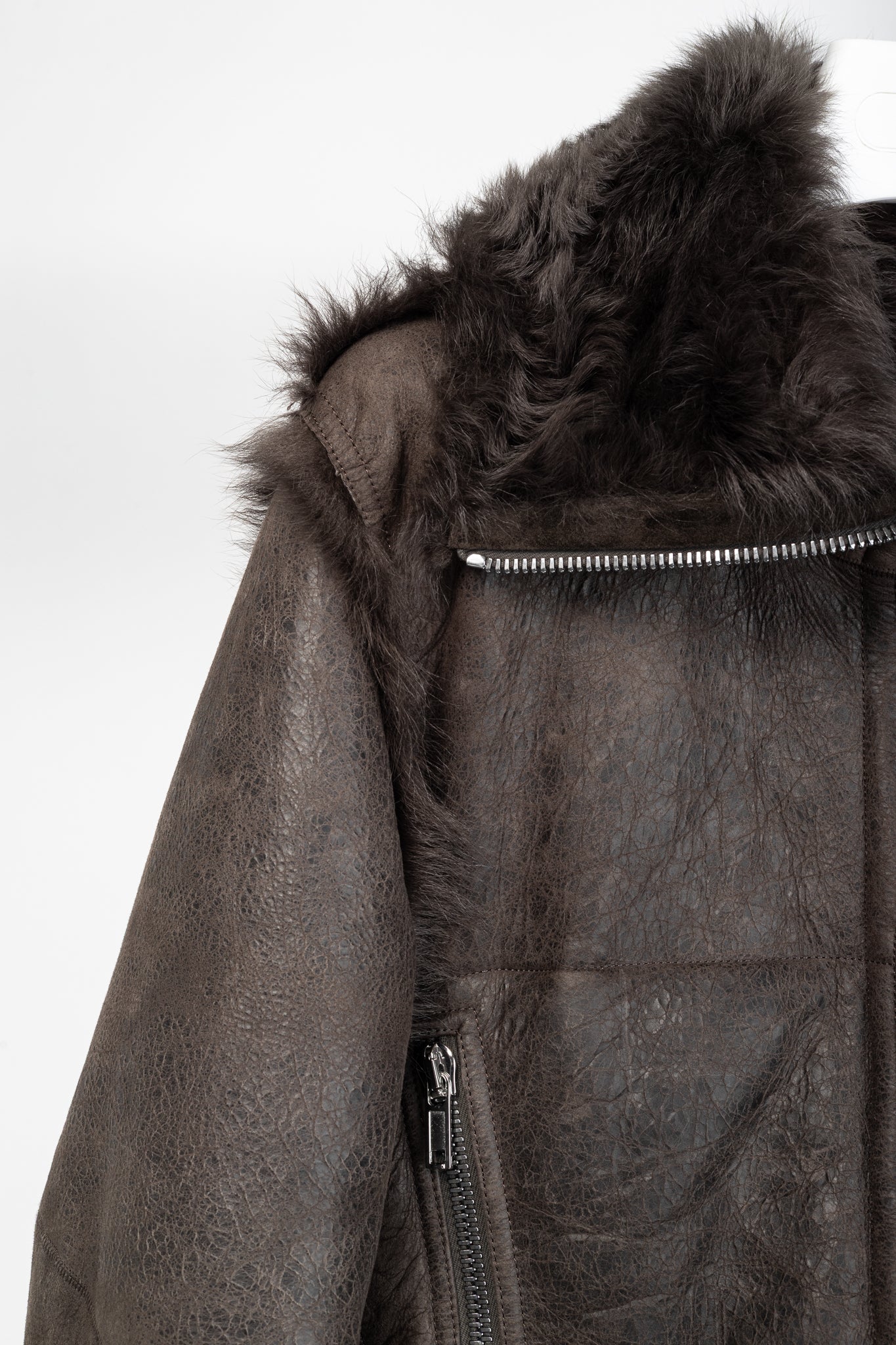 leather fur jacket rickowens風 Rick Owens FW25 Concordians Exploder 