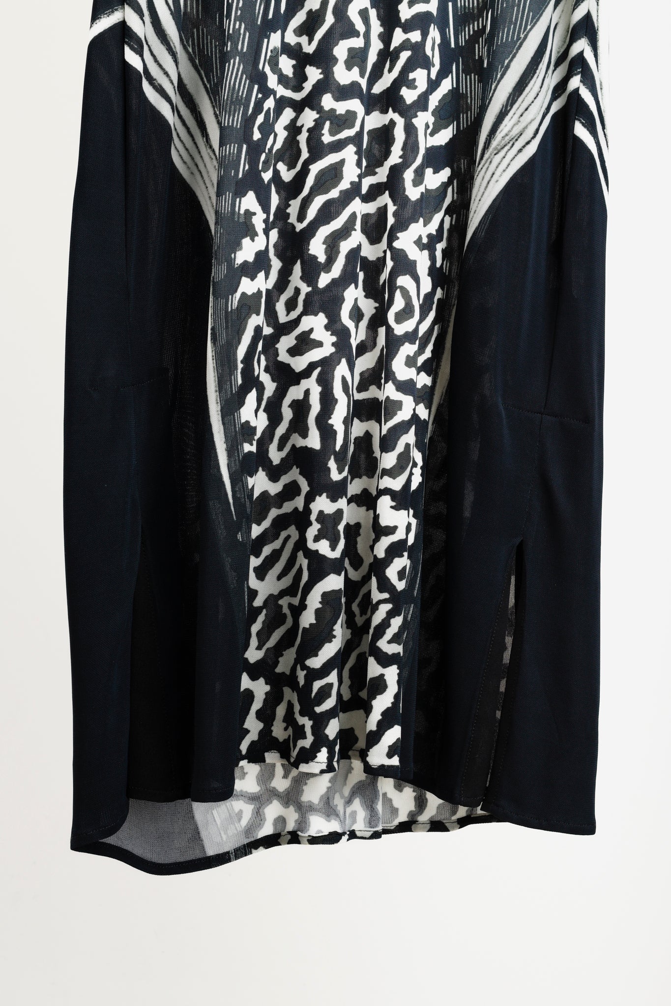 Roberto Cavalli Black Jungle Animal Print Tank Dress