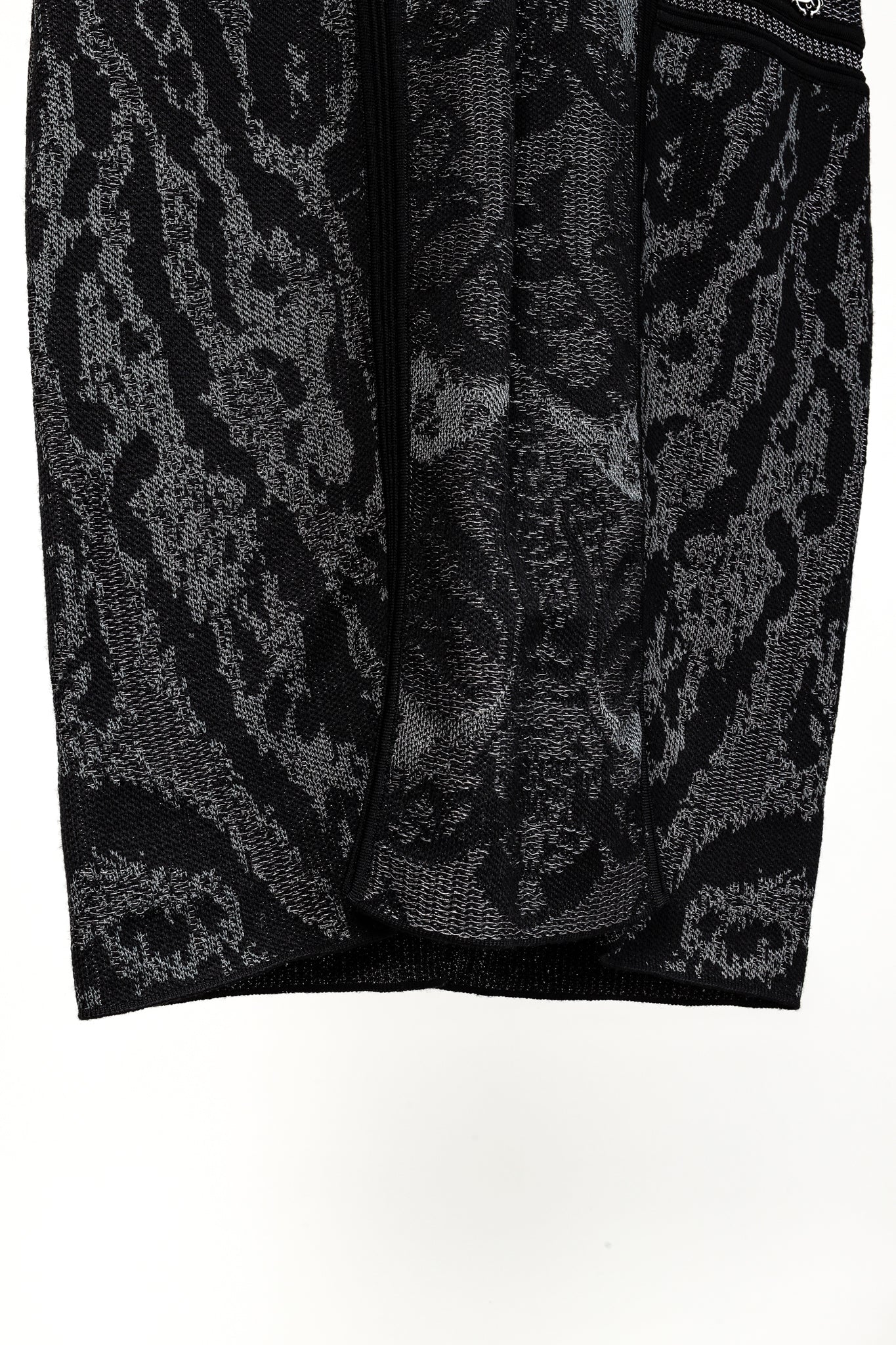 Roberto Cavalli Black Print Sleeveless Metallic Knit Dress