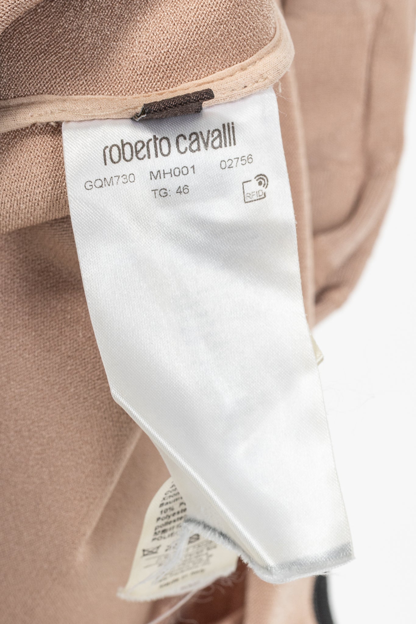 Roberto Cavalli Nude Snakeskin-Jacquard Knit Lace-Trim Dress