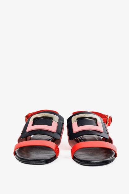 Roger Vivier SS/14 Colour-Block Buckle Flat Sandals