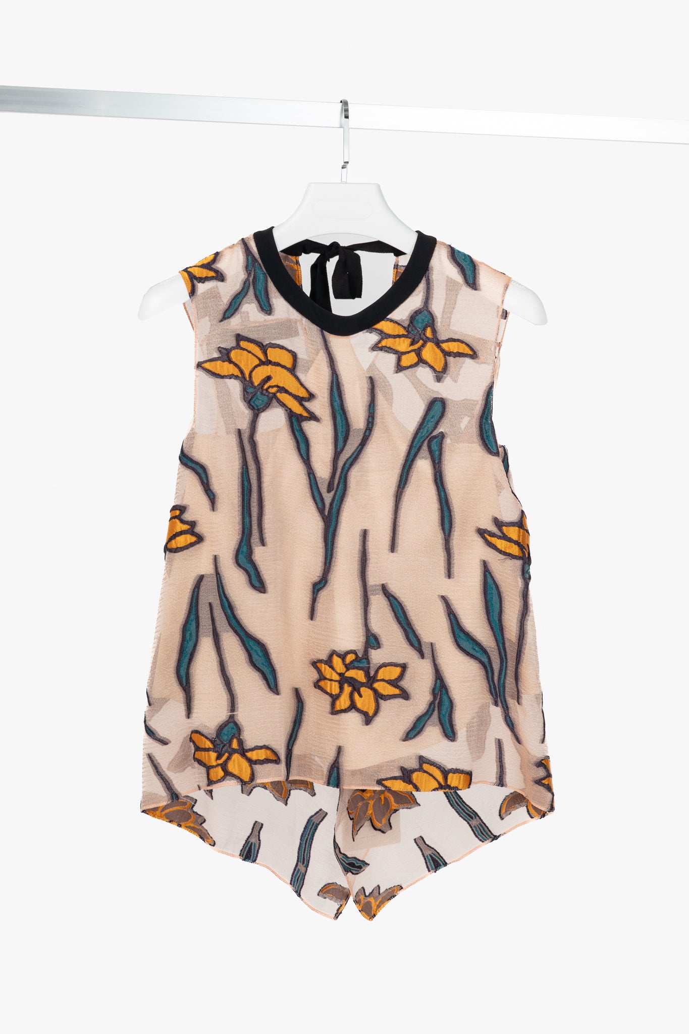 Roland Mouret PS/18 Thomas Pale Pink-Multi Iris Fils Coupe Top