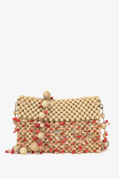 Rosantica Aquila Beige Wood-Bead Dangling-Resin Crossbody