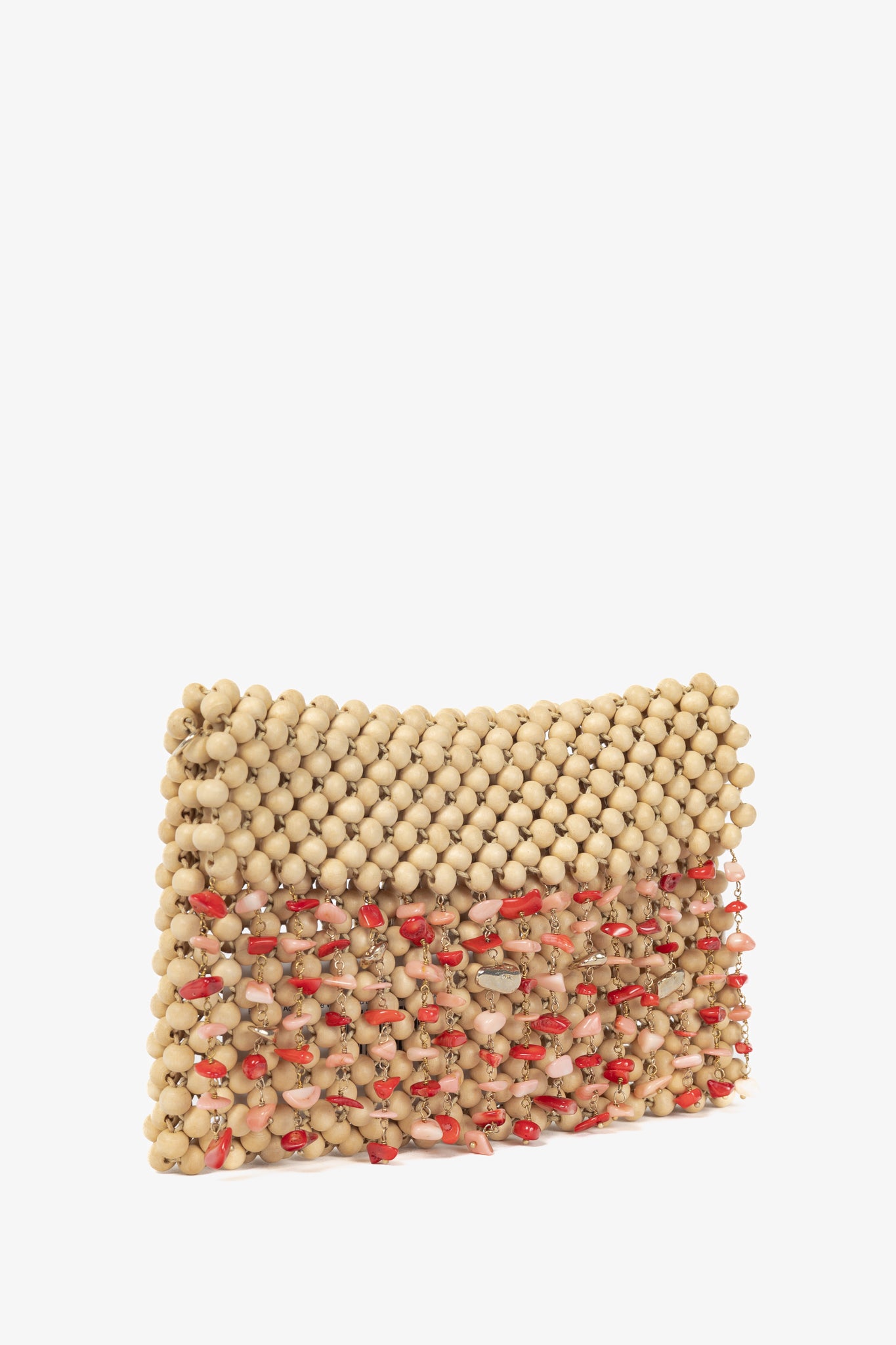 Rosantica Aquila Beige Wood-Bead Dangling-Resin Crossbody