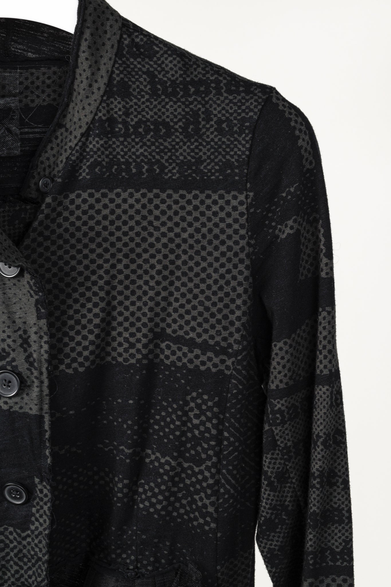 Rundholz Black Label Vert Print Halftone Tulle-Ruffle Jacket