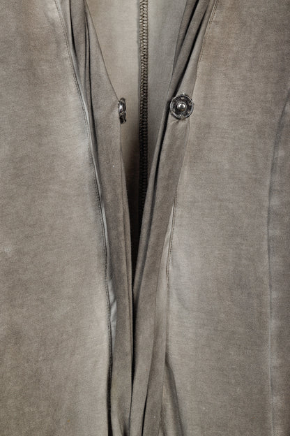 Rundholz Distressed Brown Grey Ombre Rounded Hem Cardigan