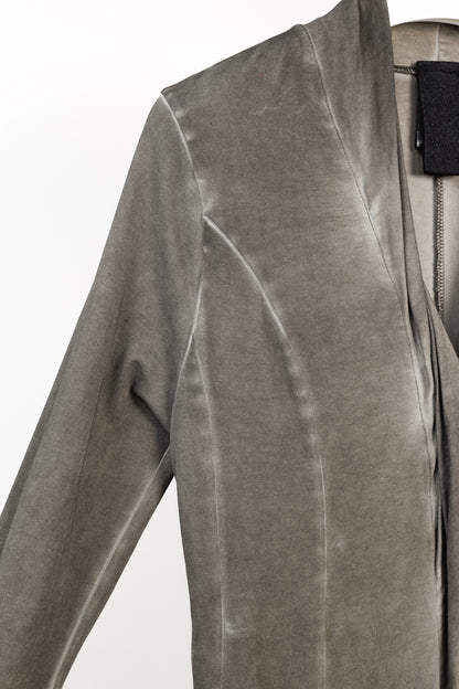 Rundholz Distressed Brown Grey Ombre Rounded Hem Cardigan