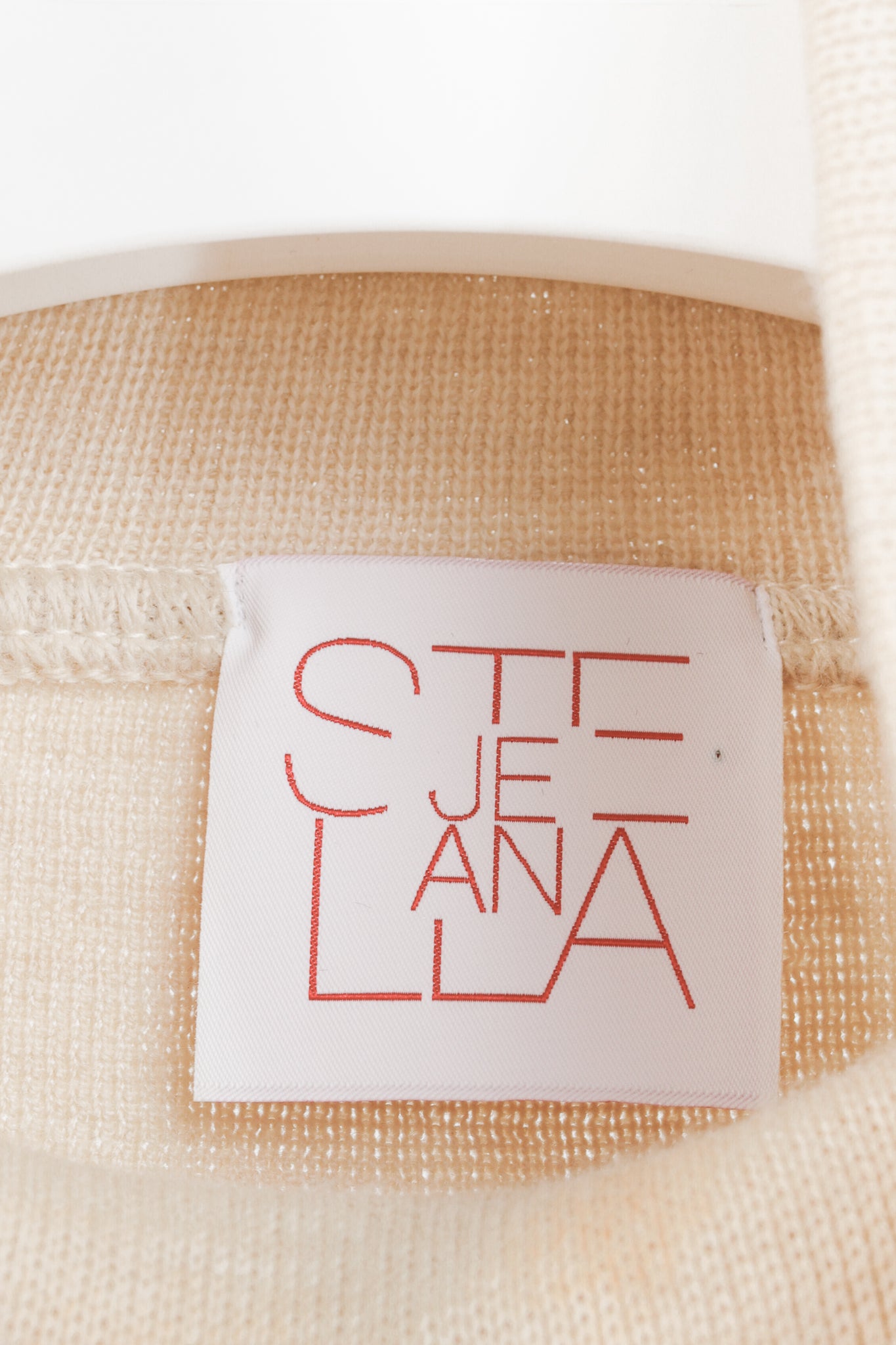 Stella Jean AW/21 Beige Wool Pleated-Skirt Midi Dress