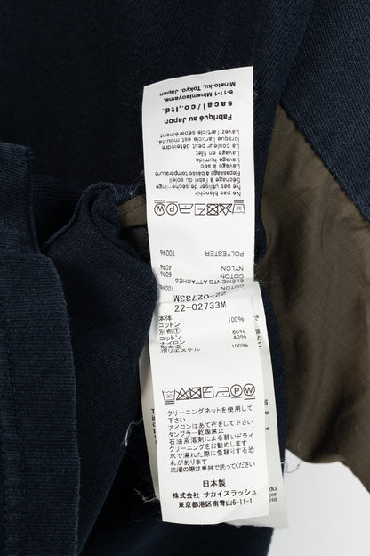 Sacai Navy Cotton-Jersey Layered T-Shirt