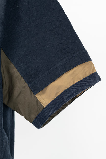 Sacai Navy Cotton-Jersey Layered T-Shirt