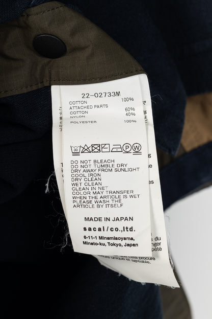 Sacai Navy Cotton-Jersey Layered T-Shirt