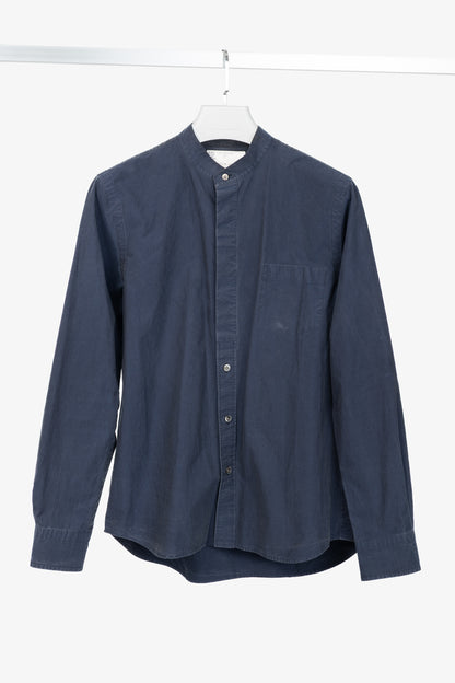Sacai Navy Cotton Poplin Buttoned Shirt