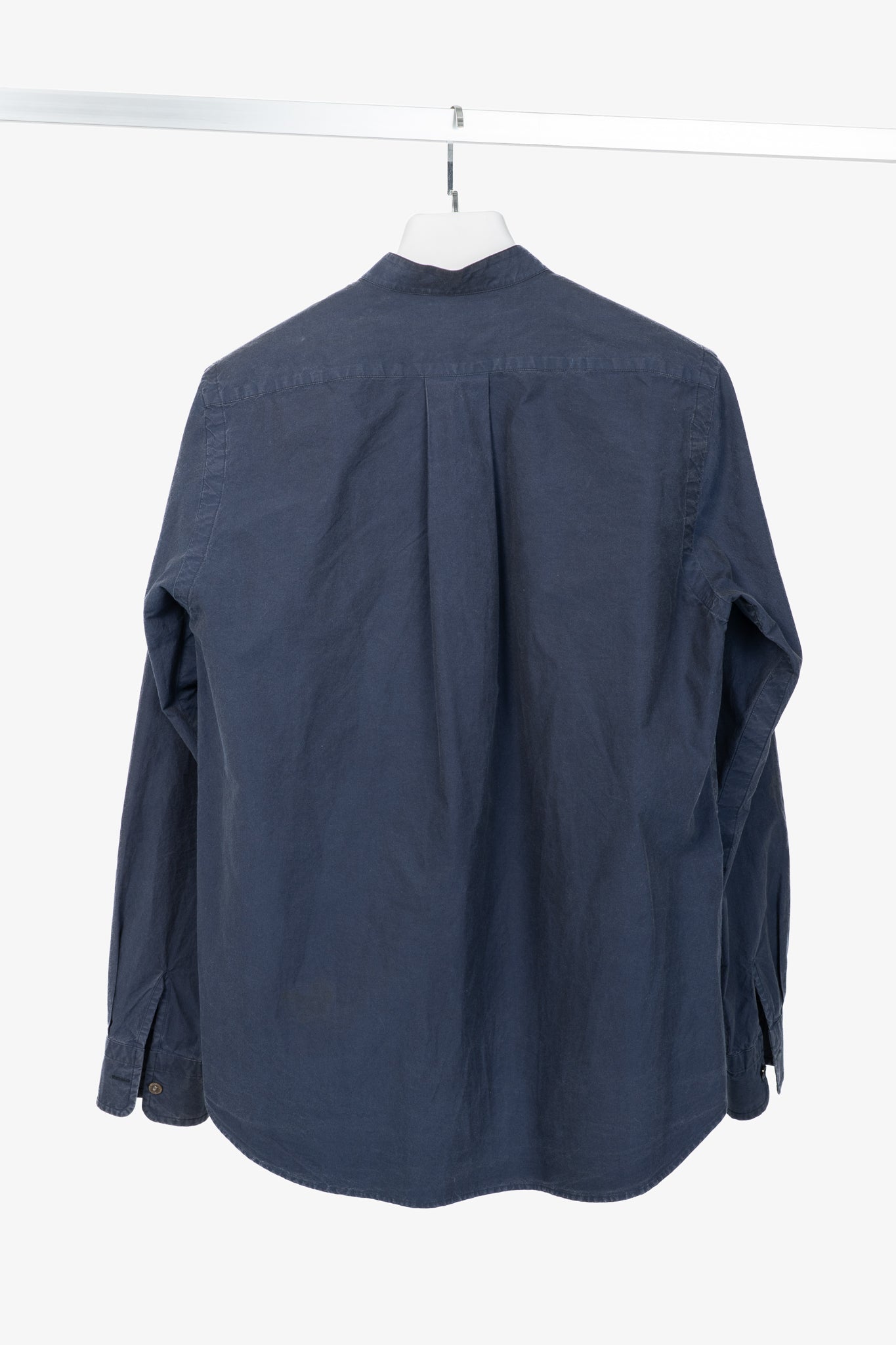 Sacai Navy Cotton Poplin Buttoned Shirt