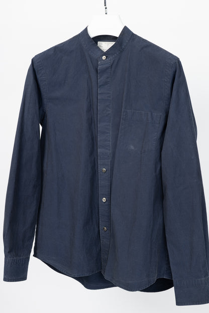 Sacai Navy Cotton Poplin Buttoned Shirt