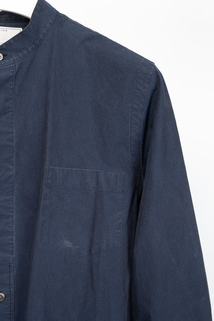 Sacai Navy Cotton Poplin Buttoned Shirt