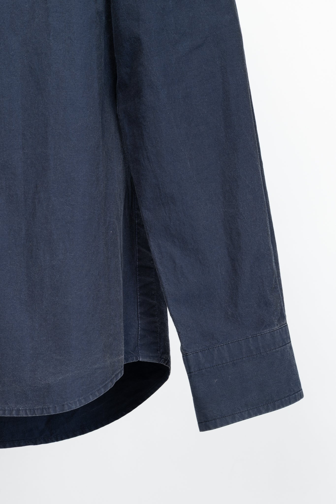 Sacai Navy Cotton Poplin Buttoned Shirt