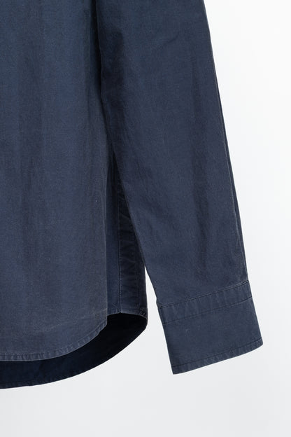Sacai Navy Cotton Poplin Buttoned Shirt