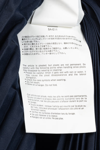 Sacai Black & Navy Pinstripe Docking Pleated Skirt
