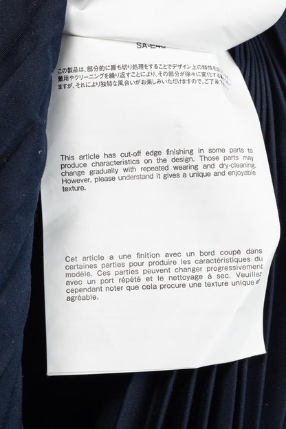 Sacai Black & Navy Pinstripe Docking Pleated Skirt