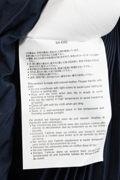 Sacai Black & Navy Pinstripe Docking Pleated Skirt