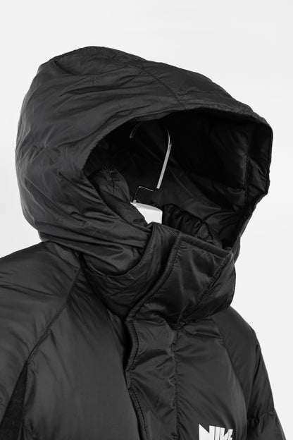 Nike x Sacai Black Loose Splicing Hooded Down Jacket