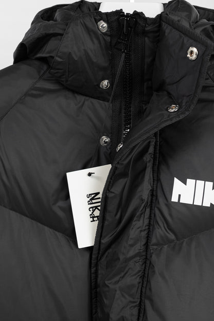 Nike x Sacai Black Loose Splicing Hooded Down Jacket