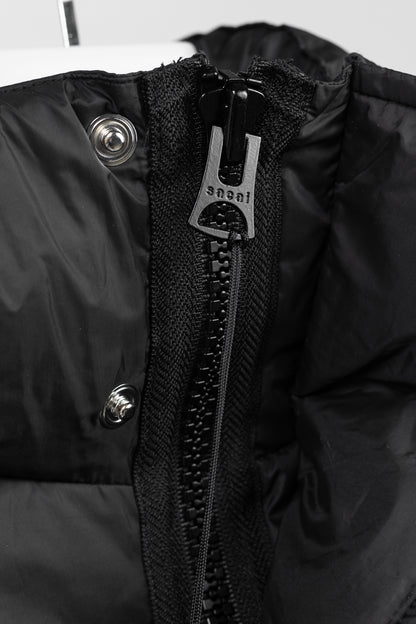 Nike x Sacai Black Loose Splicing Hooded Down Jacket