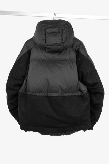 Nike x Sacai Black Loose Splicing Hooded Down Jacket