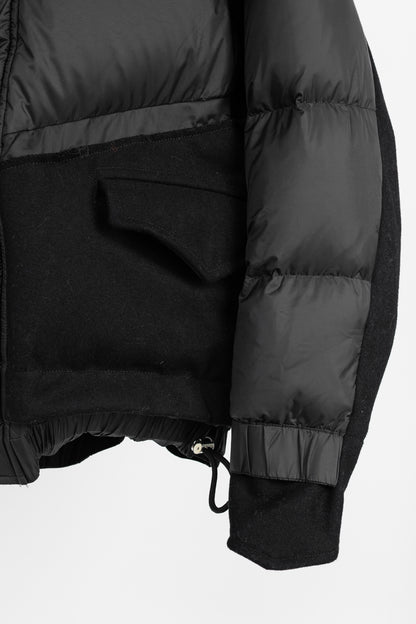 Nike x Sacai Black Loose Splicing Hooded Down Jacket