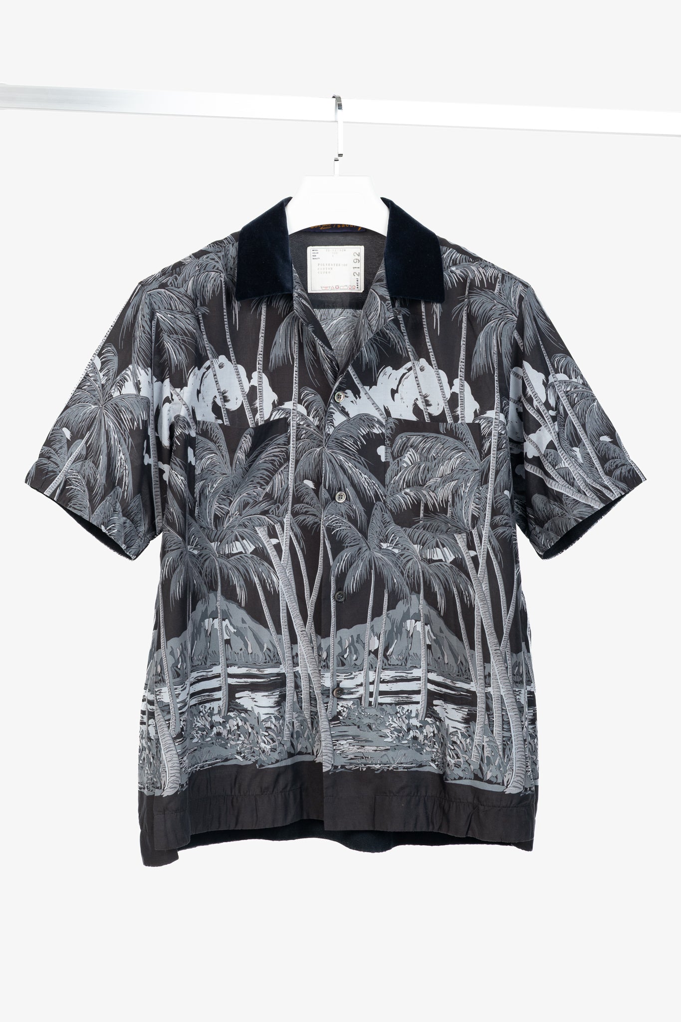 Sacai x Sun Surf Grey Diamond Head Tropical Shirt