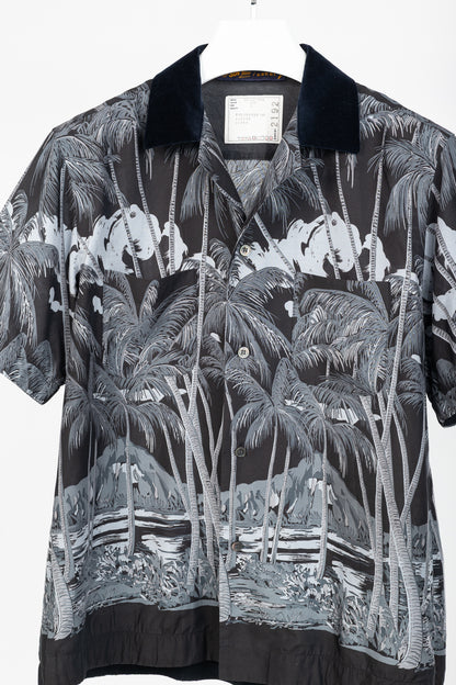 Sacai x Sun Surf Grey Diamond Head Tropical Shirt