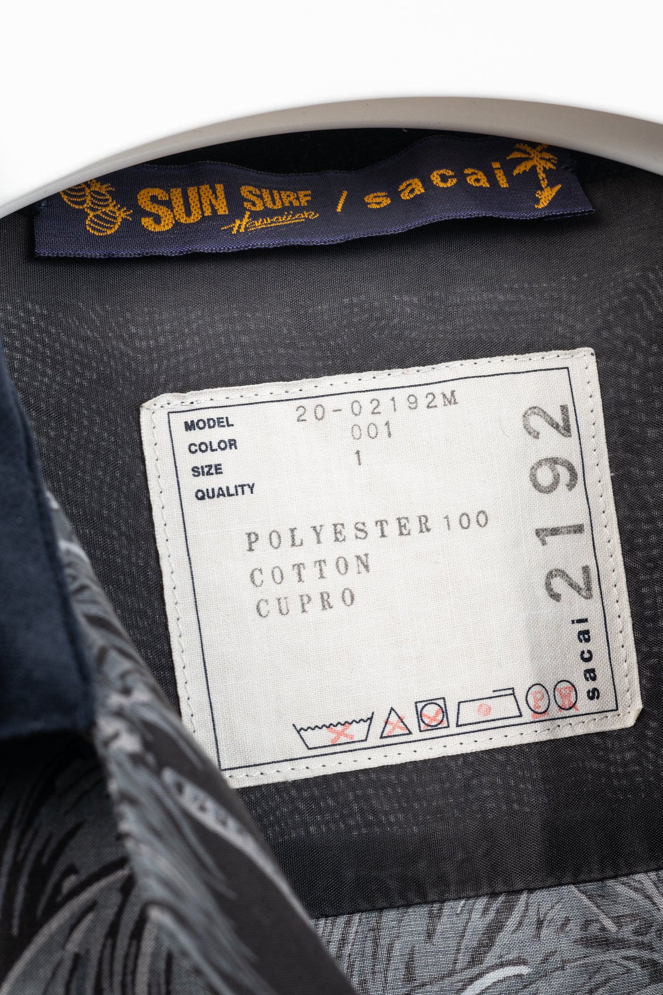 Sacai x Sun Surf Grey Diamond Head Tropical Shirt