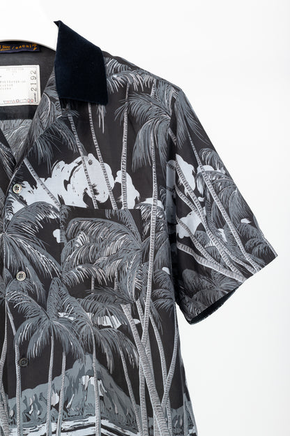 Sacai x Sun Surf Grey Diamond Head Tropical Shirt