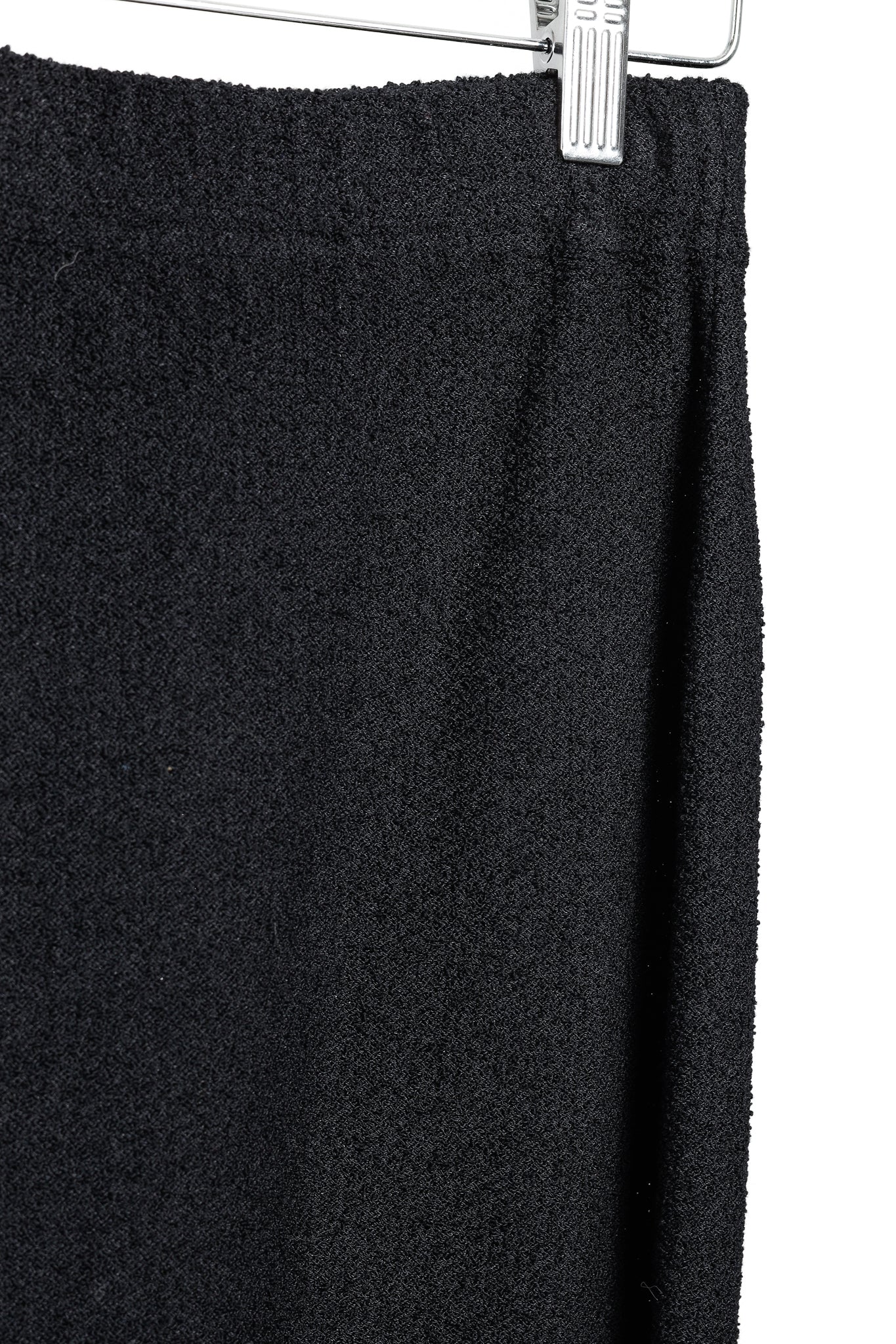 St. John Fringe Hem Straight Black Knit Skirt