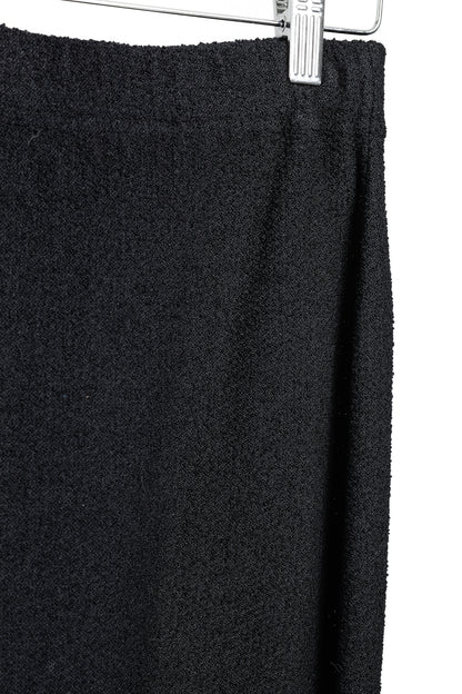St. John Fringe Hem Straight Black Knit Skirt