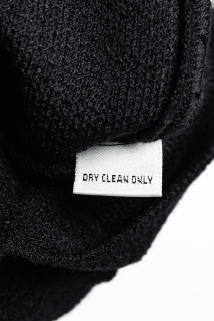 St. John Fringe Hem Straight Black Knit Skirt