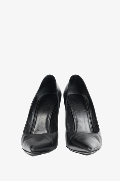 Saint Laurent Black Leather Pointed-Toe Pumps