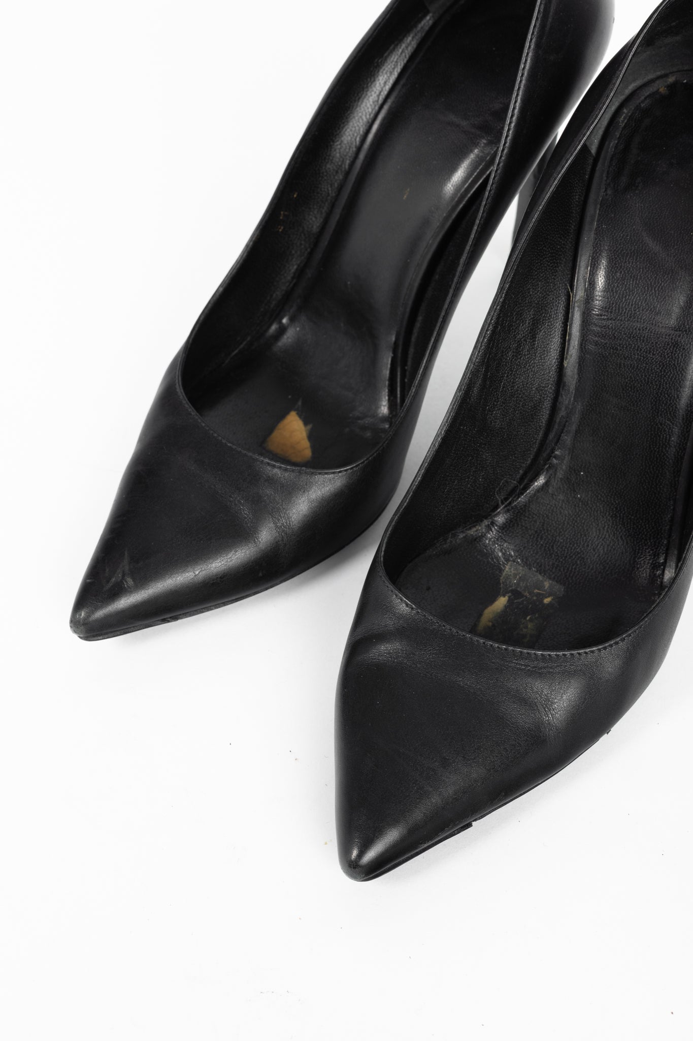 Saint Laurent Black Leather Pointed-Toe Pumps