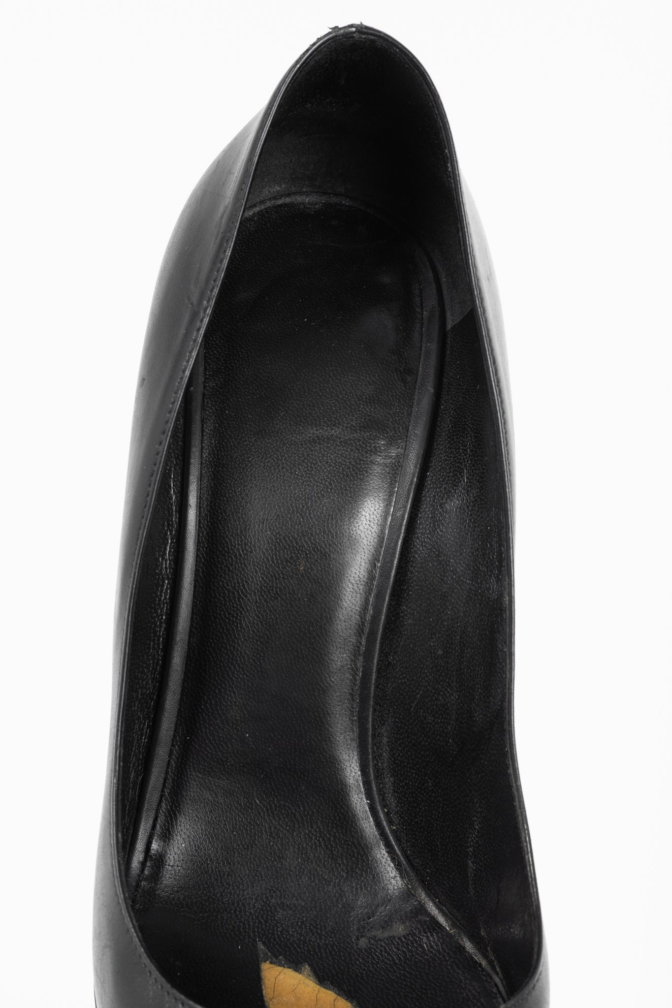 Saint Laurent Black Leather Pointed-Toe Pumps