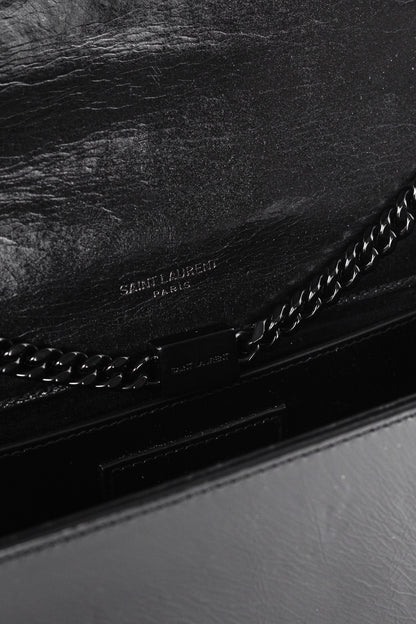Saint Laurent Kate Medium Black Matelassé Leather Crossbody